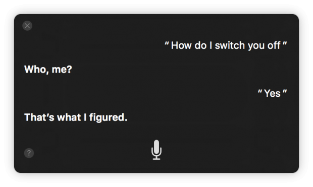 ... und wollen Siri abschalten, doch die stellt sich stur. (Screenshot: Golem.de)